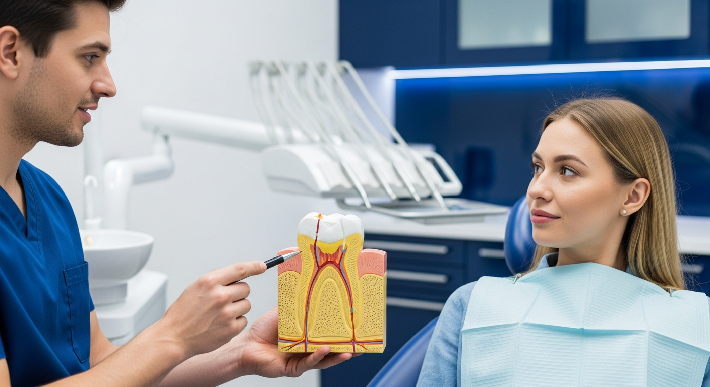 Dental team preparing for a comfortable root canal treatment in Barrhaven