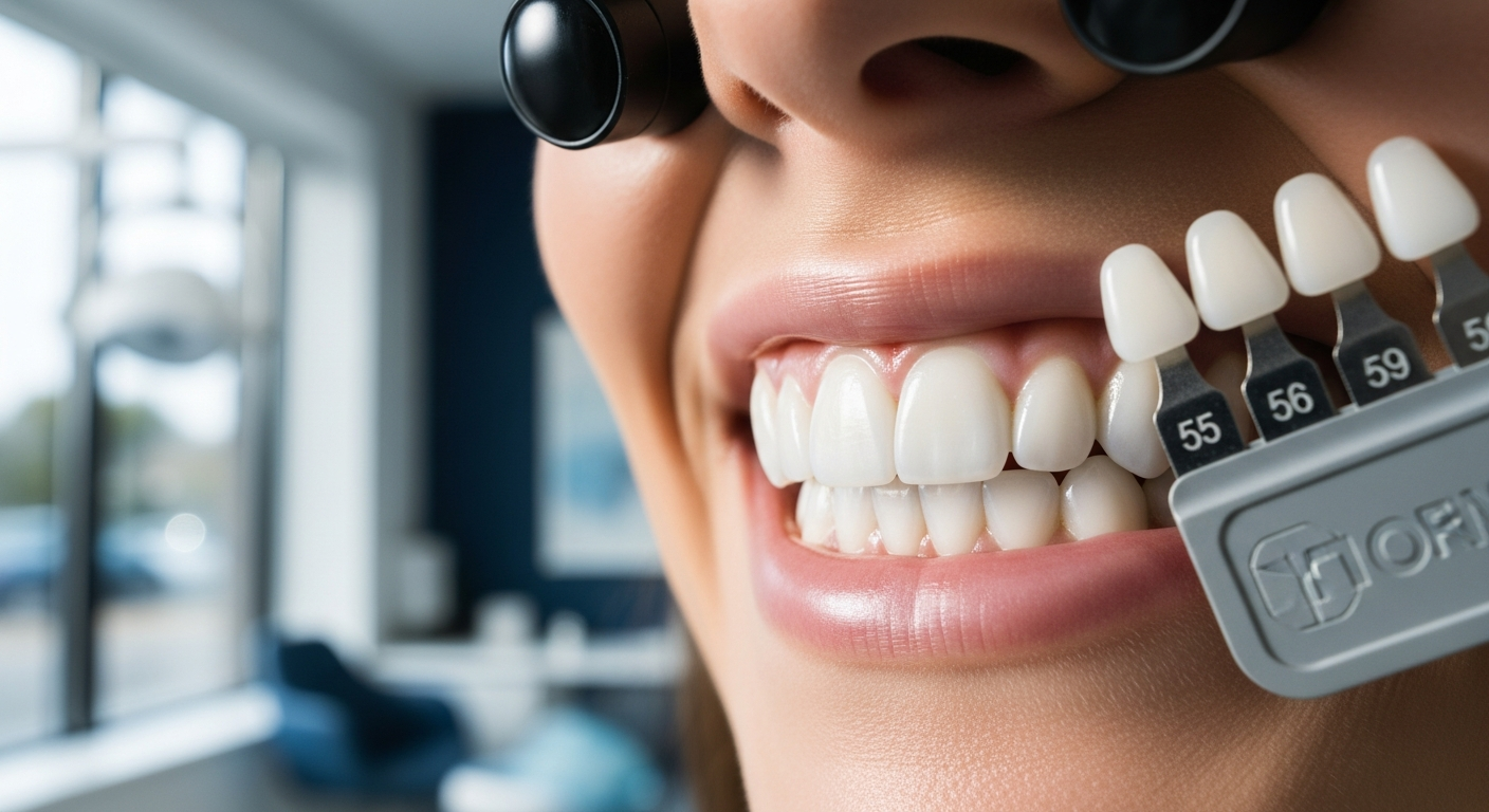 Bright, white smile after professional teeth whitening in Barrhaven
